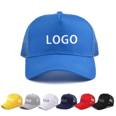 China COMMON Custom Design Mesh Suede Trucker Caps Hats Embroidery 3D Printing 3D Puff Hats White 5 Panel Logo Foam Trucker Mesh Caps for sale