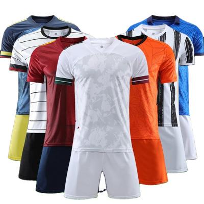 China Shirts & Major 2021 Custom Retro Soccer Uniform Set Wholesale Custom Mesh Cheap Soccer Jersey Original Football Jersey Sublimation for sale