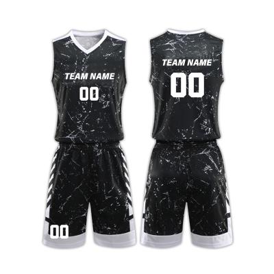 China Cheap Wholesale Youth Basketball Uniform Antibacterial Set Custom Reversible Blank Basketball Tank Tops Custom Sublimation Basketball Wear for sale