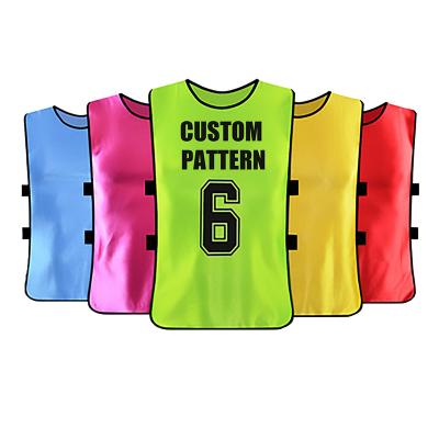 China Shirts & Complete Cheap Custom Sports Mesh Basketball Football Soccer Bibs Youth Adults Training Training Vests Reversible Football Training Bibs for sale