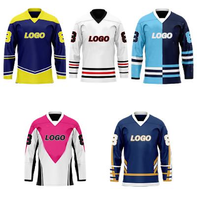 China Shirts & Main Customized Wholesale Blank Sublimation Mesh Sport Ice Hockey Wear 2021 New Design Cheap Hockey Jersey Ice Hockey Tank Tops for sale