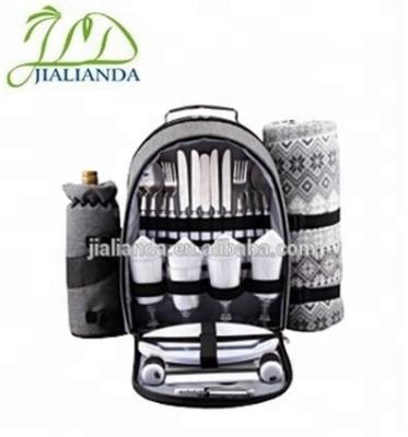 China Eco-friendly Picnic Cooler Bag Set 4 Person Picnic Mat Backpack For Outdoor Camping JLD-12073-07 for sale