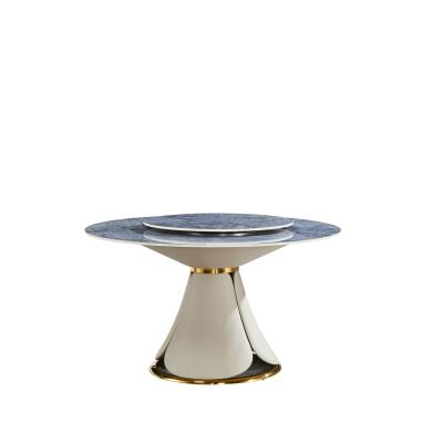 China 2021 new round table design dining dining table set marble for sale