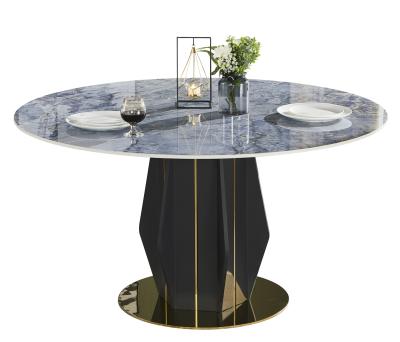 China 2021 New Design Round Table Round Marble Dining Table Set for sale