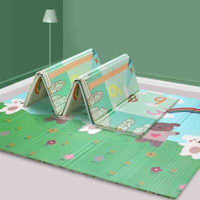 China Double Side Folding Kids Eco-Friendly Climbing Play Mat Colorful Gym Floor Mat XPE Foam Folding Play Crawling Mat for sale