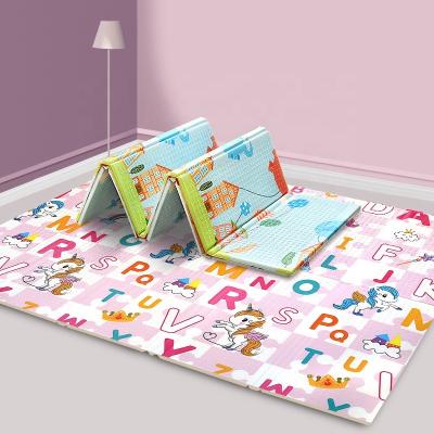 China Eco-friendly XPE Foam Baby Play Mat Outdoor Camping Picnic Folding Waterproof Non-slip Foldable Play Mat for sale