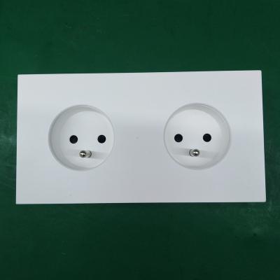 China France Residential/Multipurpose Aluminum Double Panel Wall Electrical Socket Use For Vimar Or Legrand Socket Module for sale