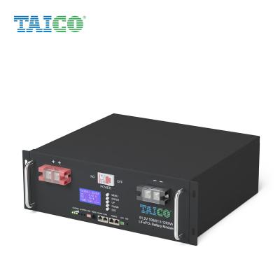 China Solar Electric Power Systems TAICO 48v lithium ion battery 100ah battery lithium 51.2v 100ah system for sale