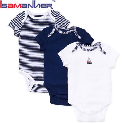 China Newborn 100% Cotton Baby Bodysuit 100% Cotton Summer Organic Baby Clothes Newborn Romper for sale