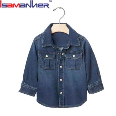 China Breathable Kids Clothing Denim Shirts Boys Kids Wear Fancy Shirt Kids for sale