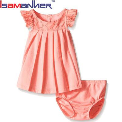 China Anti-Static Newborn Baby Clothes 2 Pcs Undo Set Baby Dress Designs for sale