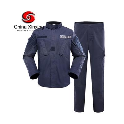 China Anti-static Nave Angola Policemen Soldiers Clothes Blue Military Uniform ACU for sale