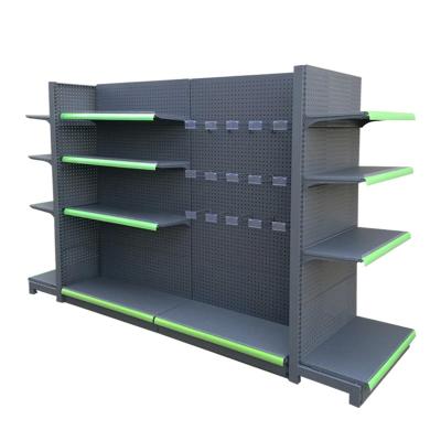 China Metallic Supermarket Equip Shelves for Retail Store Grocery Gondola Shelving Supermarket Shelves for sale