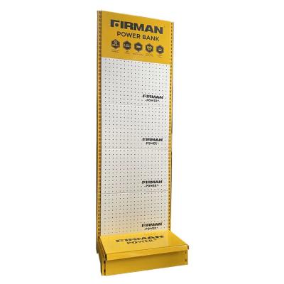 China Single Side Metal Gondola Shelving Yellow Single Double Side Storage Racks for sale