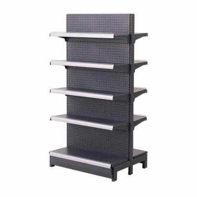 China Factory custom color size metal double-sided department store shelves grocery store racks for sale