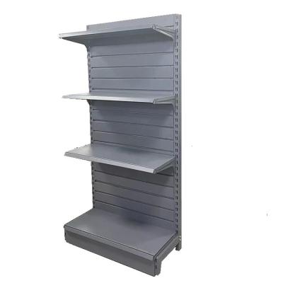 China Factory Patented Design Products Detachable Feet Supermarket Shelves Metal Single Side Supermarket Dark Shelf for sale