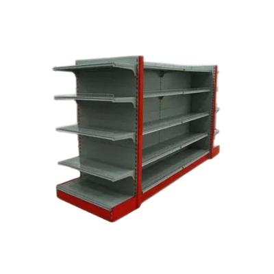 China Factory Custom Size Color Mild Steel Grey Gondola Shelving Gondolas Supermercado for sale