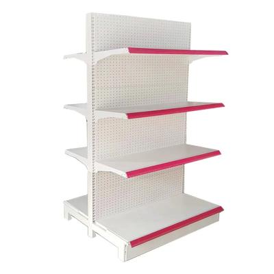 China Gondola Shelves Supermarket Display Shelving Double Sided Supermarket Shelves for sale