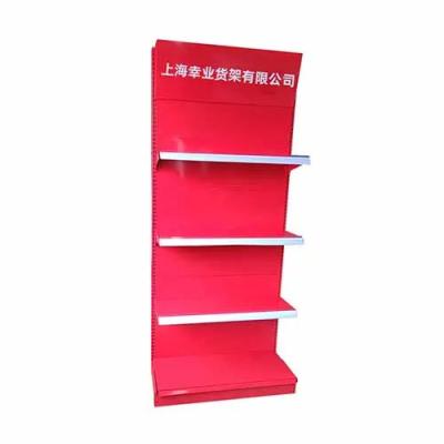 China Factory Customized Color Size red market shelves single sided gondola shelf cargo van shelving for sale