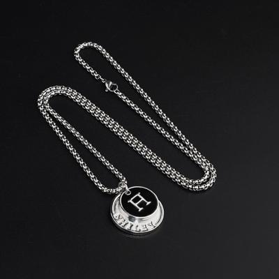 China Hiphop Simple Letter H Necklace Hip Hop Pendant Silver Plated Stainless Steel Necklace For Daily Wear for sale