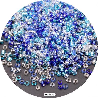 China Jewelry Making Transparent Color 3mm High Quality Silver Line Seed Glass Beads Round Shape Crystal Glass Beads for sale