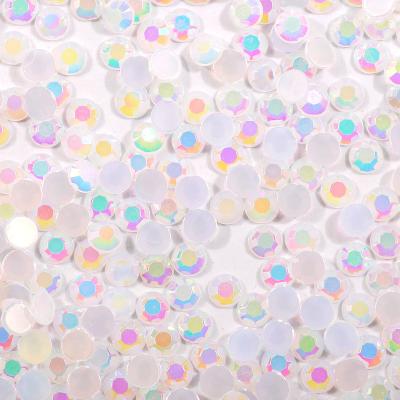 China Flatback SS12 3mm Non Hot Fix Acrylic Rhinestone Freeze AB Color Round Shape Flat Back Rhinestone For Decoration for sale