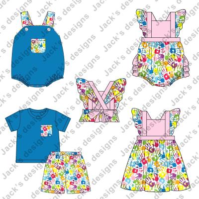 China 2021 boutique anti-static children's clothing hive dresses wholesale tiny strap tied girls school back dress o for sale