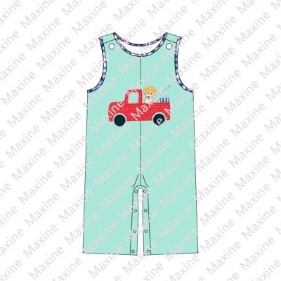 China Duck Applique Girl's Boutique Customized Toddler Boys Cute Puppy and Car Jon Jon Car Applique Baby Boy Boutique for sale