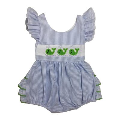 China Summer Babies Floating Sleeve Ruffle Bubble Rompers Infant Girl Boutique Sleeveless Adorable Clothing For Wholesale for sale