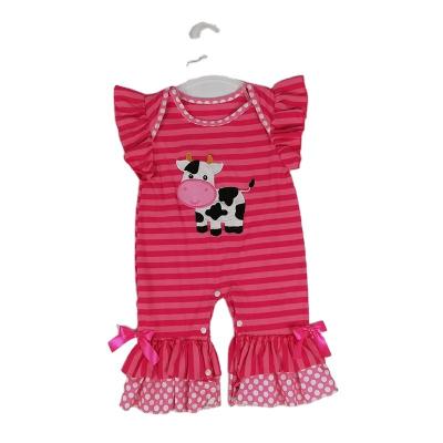 China Newest Style Cotton Baby Romper Llama Casual Applique Baby Cute Infant Girls Romper for sale