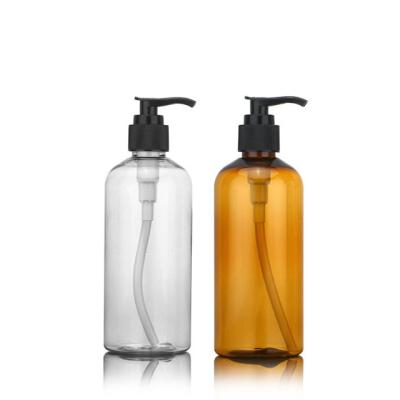 China Pumpen-Zufuhr-Flasche Amber Color des Shampoo-300ML für Körper-Lotion zu verkaufen