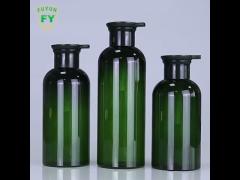 Fuyun elegant 350 500ml slant shoulder green clear shampoo lotion pump bottle