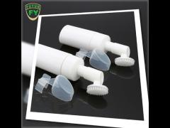 Fuyun 100ml/120ml/150ml empty white color soap foam pump bottle with silicon brush head