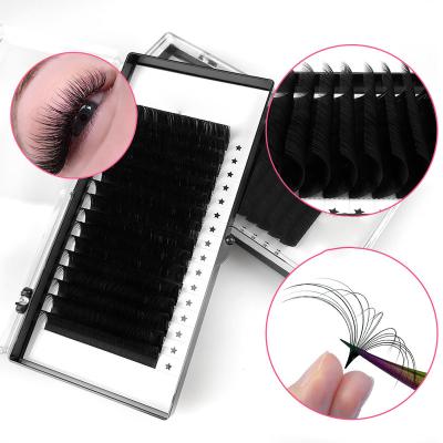 China Diy Eyelash Extensions Kits Volume Premade Long Stem Lashes Wholesale Natural Soft Tapered Low Pointed Lashes From Different Fans for sale