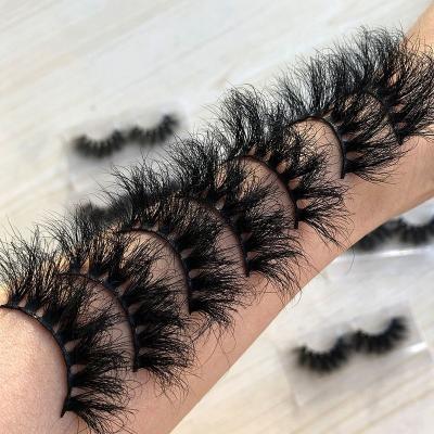 China Factory wholesale price 25mm natural soft 3d mink eyelashes real siberian mink 25mm lashes with own brand customizing box for sale