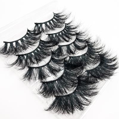 China Best selling natural soft eyelash china factory handmade very colorful hairy 3d false stripe full lashes 7 magnetic eyelashes 20mm for sale