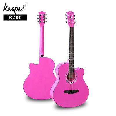 China Basswood Free OEM Manufacturer Acoustic Wholesale Colorful Handmade Spanish Guitars Purple All Solid Classical Guitar for sale