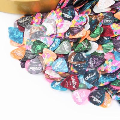 China Bass Cheap OEM Your Logo Custom Alice Guitar Pick 0.71mm Smooth ABS Plastic Plastic Picks for Wooden Guitar for sale