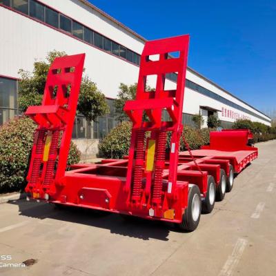 China Self Dumping 150t Load Capacity Four-Line Eight-Axle Lowbed Trailer For Large Equipment for sale