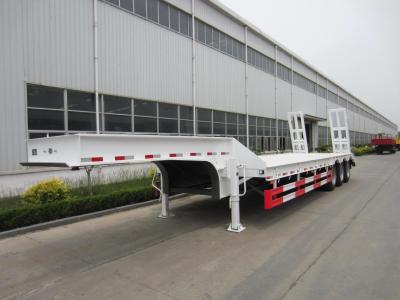 China 3 Axles 60 Tons Low Bed Low Platform Semi Trailers With Tire Number 28 Steel And Steel for sale