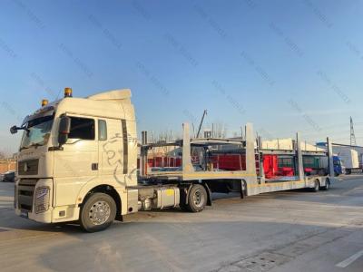 China 2 Axle Double Deck Car Carrier Trailer 6-8 Car Transporter Semi Trailer For Global for sale