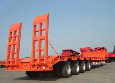 Cina Acciaio 3 assi / 4 assi Lowbed 60tons 120tons Low Loaders 40FT Container Semi-trailer a letto basso in vendita