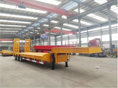 Cina Jost E100 3 assi semirimorchio lowboy 70t capacità di carico idraulico heavy duty lowbed flatbed trailer in vendita