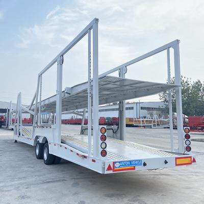 China Air Suspension Double Classis Car Carrier Semi-trailer met geavanceerd hefplatform Te koop