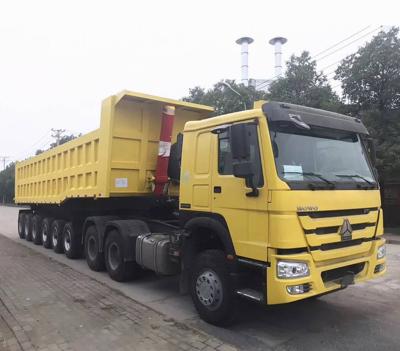 Cina Maximum Payload Quad Axle Rear Dump Trailer Truck Trailer con opzioni di personalizzazione in vendita