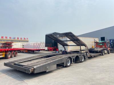 China Doppeldecker SUV Auto Transport Semi-trailer met 12 banden en Jost E100 landingsgestel Te koop