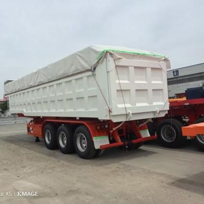 China 60t Load Capacity 3 Axle Dump Tipper Truck Heavy Sand Dump Trailer With Jost Kingpin for sale