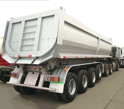 China Dumptrailer Truck 4 axle achterste dump semi-trailer met Kingpin Jost van type Te koop