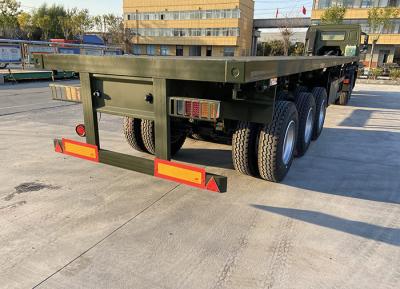 China Jost Kingpin Four-Axle Flatbed Trailer para Transporte de Contêineres Confiavel Durável à venda