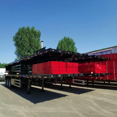 China Jost E100 Landing Gear 4 Axle Flatbed Semi Trailer Truck for Heavy Duty Transportation for sale